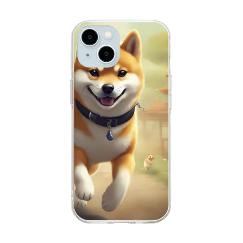 やんちゃな柴犬 Soft Clear Smartphone Case