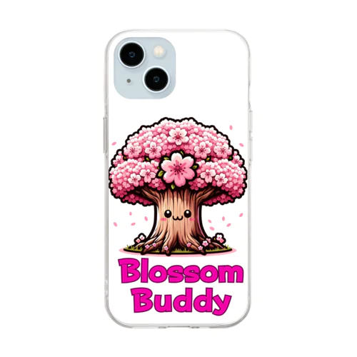 Blossom Buddy🌸 Sakura Smiles~white2 Soft Clear Smartphone Case