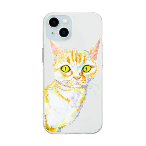 猫001 Soft Clear Smartphone Case