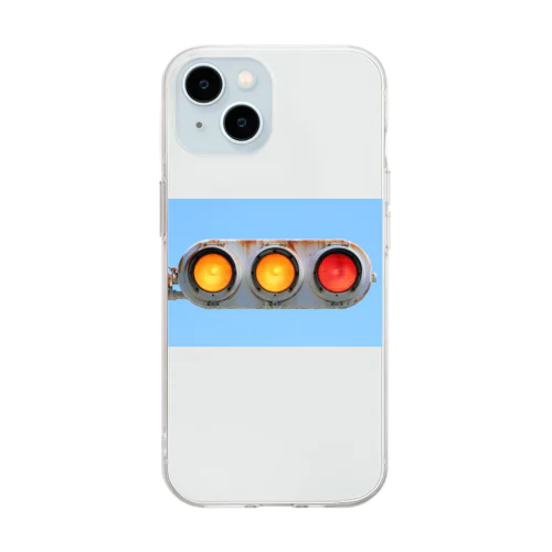 YYR(黄黄赤)信号機  Soft Clear Smartphone Case