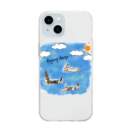 flying dogs Soft Clear Smartphone Case
