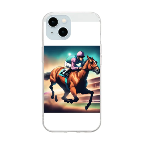 競馬 Soft Clear Smartphone Case