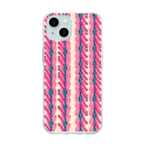 縞柄a Soft Clear Smartphone Case