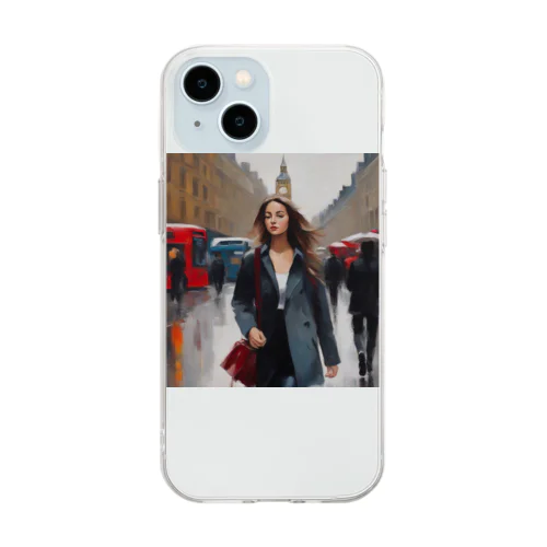 ロンドン Soft Clear Smartphone Case