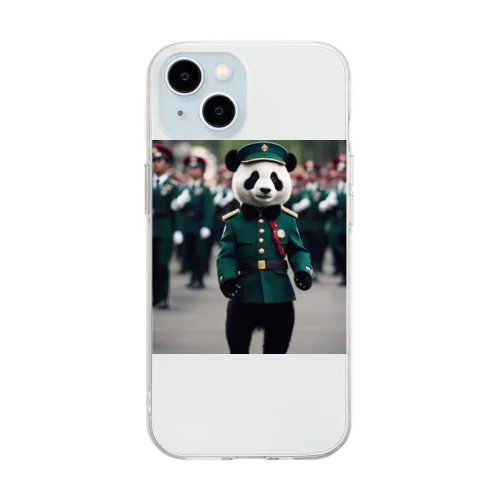 パンダ軍曹 Soft Clear Smartphone Case