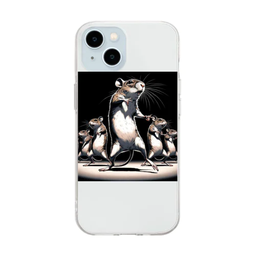 デグー（群れでダンス） Soft Clear Smartphone Case