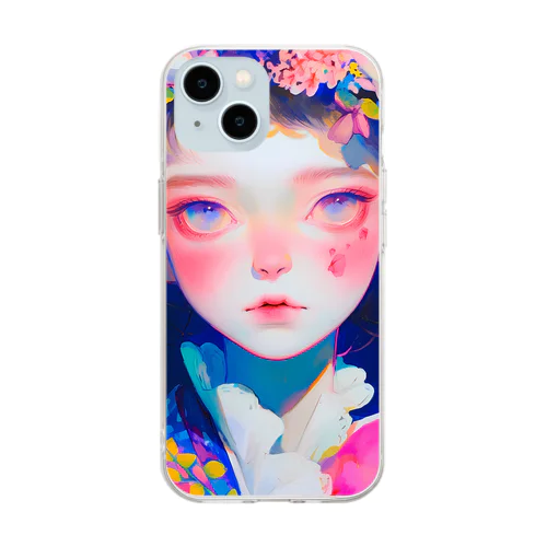 ミステリアス・ガール Soft Clear Smartphone Case