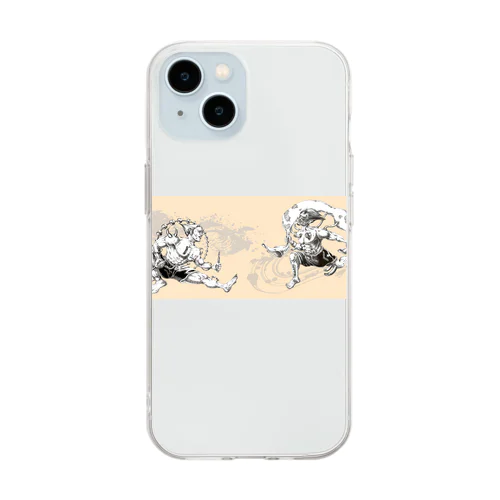 風神雷神 Soft Clear Smartphone Case