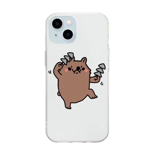 マンナンくまさん Soft Clear Smartphone Case