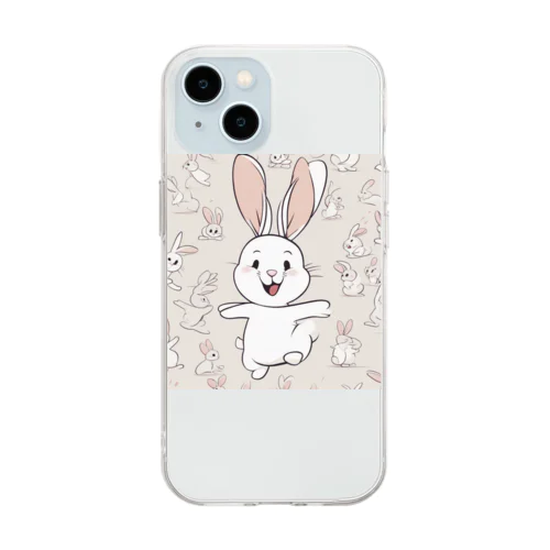 くるくるうさくる Soft Clear Smartphone Case