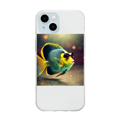 パリピ熱帯魚くん Soft Clear Smartphone Case