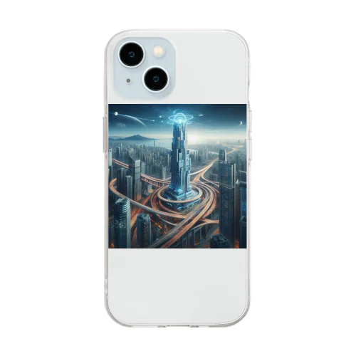 現代版バベルの塔 Soft Clear Smartphone Case