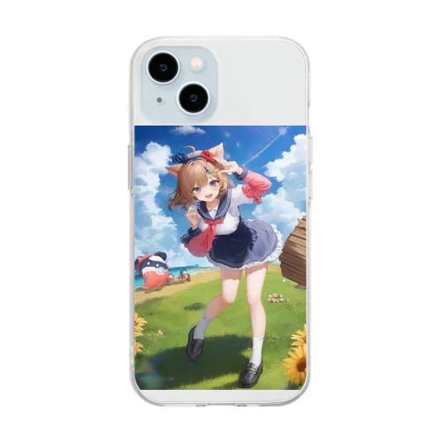 制服ガール Soft Clear Smartphone Case