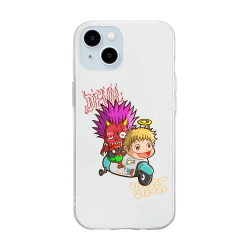 悪魔と天使 Soft Clear Smartphone Case