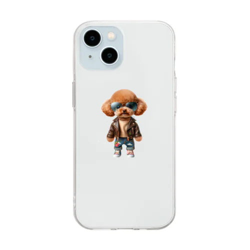 トイプードルのひかるくん Soft Clear Smartphone Case