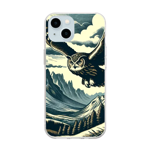 Where is the owl heading? Soft Clear Smartphone Case