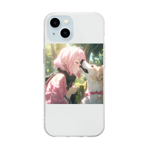 犬との素敵な週末 Soft Clear Smartphone Case