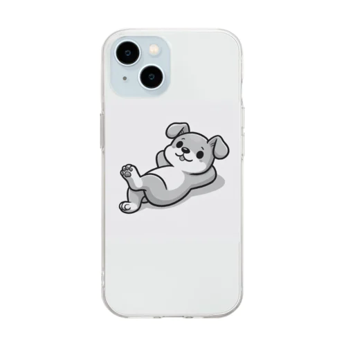 くつろぐわんちゃん Soft Clear Smartphone Case