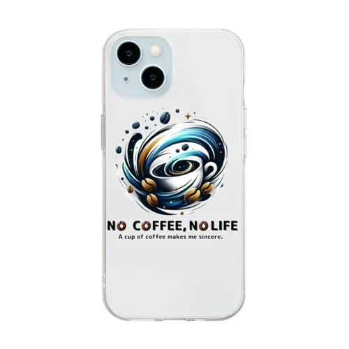 NO COFFEE, NO LIFE (sincere) Soft Clear Smartphone Case