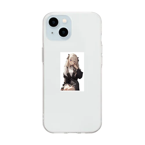 金髪美女 Soft Clear Smartphone Case