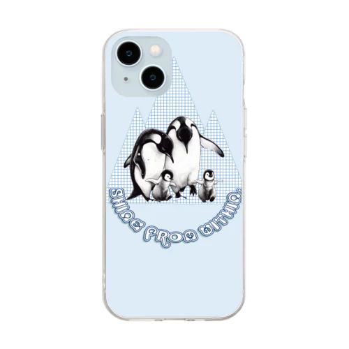 ペンギン家族 Soft Clear Smartphone Case