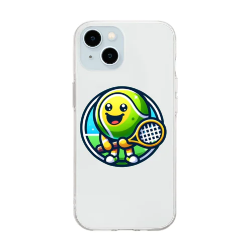 テニスボールキャラクター Soft Clear Smartphone Case