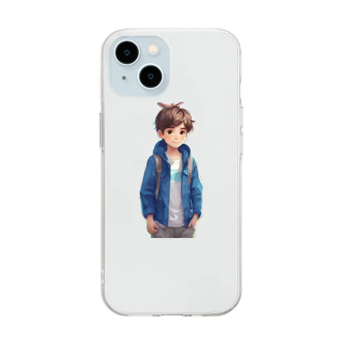 Cute boy A Soft Clear Smartphone Case