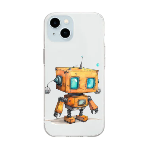 レトロ戦闘ロボットＨ Soft Clear Smartphone Case