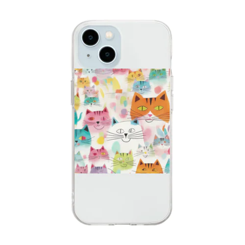 beloved cats 002 Soft Clear Smartphone Case