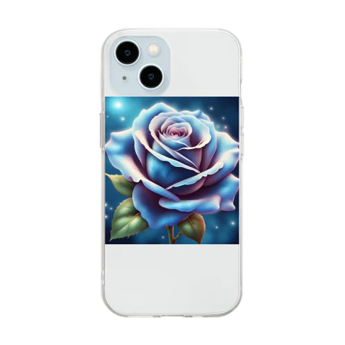 ＢＬＵＥ　ＲＯＳＥ Soft Clear Smartphone Case