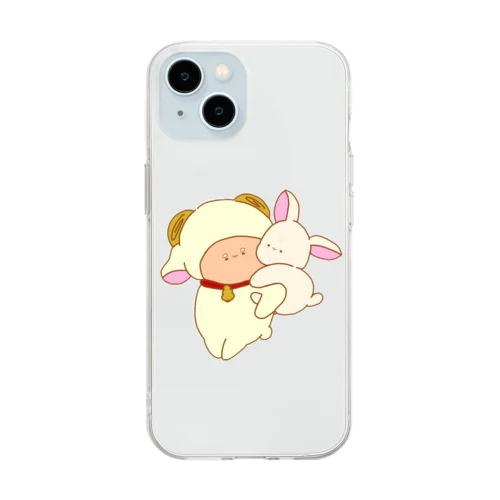 おんぶ中 Soft Clear Smartphone Case