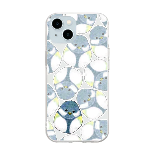 つぴつぴシジュウカラ　密集 Soft Clear Smartphone Case