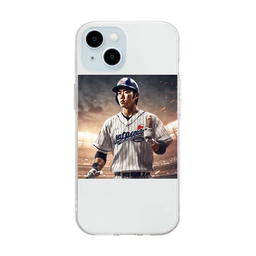 野球 Soft Clear Smartphone Case