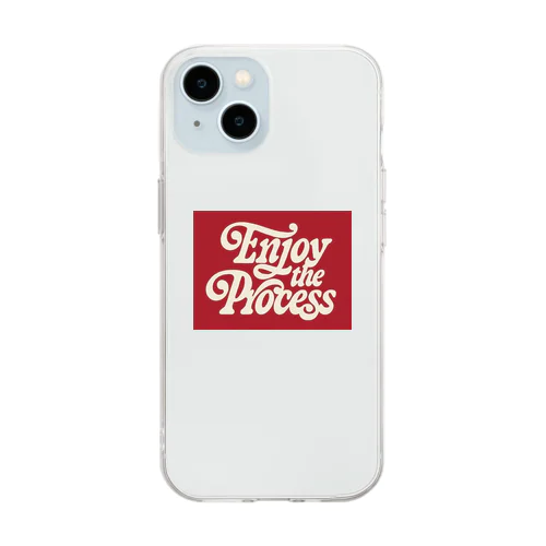 ヴィンテージ風Tシャツ Soft Clear Smartphone Case