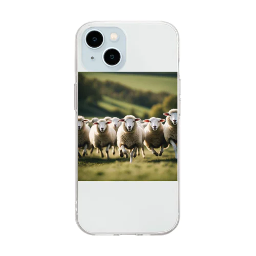 羊の援軍 Soft Clear Smartphone Case