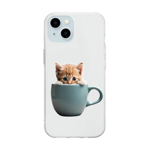 マグから子猫 Soft Clear Smartphone Case