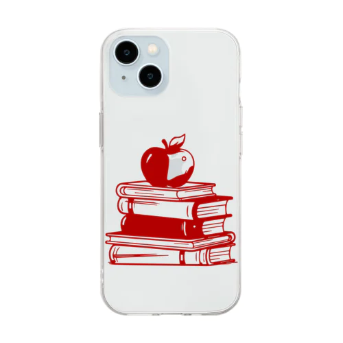りんごと本　知恵の実 Soft Clear Smartphone Case