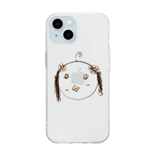 ゆんころ普通顔 Soft Clear Smartphone Case