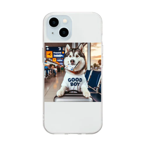 搭乗口を目指すGOOD BOY Soft Clear Smartphone Case