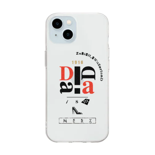 Dadaism art Typography Design Soft Clear Smartphone Case