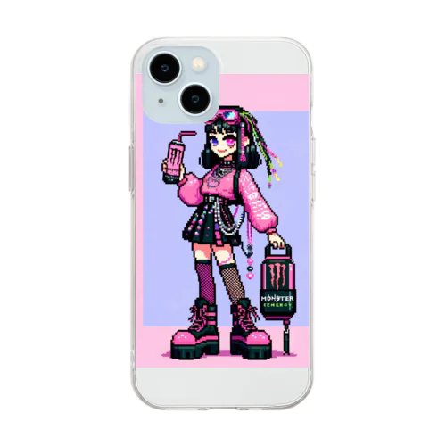 ピクセルピンモンガール2 Soft Clear Smartphone Case