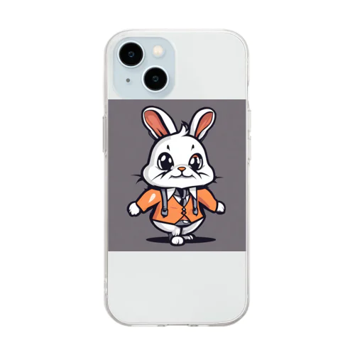 ふわふわフロッピー Soft Clear Smartphone Case