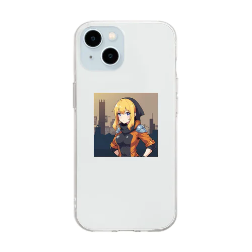 金髪未来盗賊少女 Soft Clear Smartphone Case