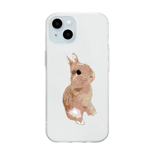 立ちうさぎ Soft Clear Smartphone Case