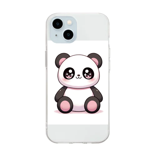 ピンクパンダ🐼スンスン Soft Clear Smartphone Case