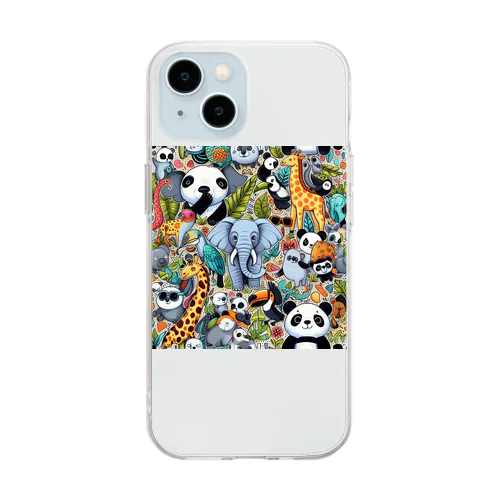 動物園 Soft Clear Smartphone Case