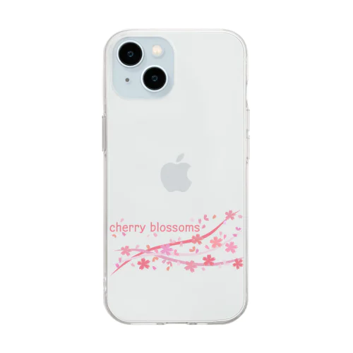 cherry blossoms ソフトクリアスマホケース