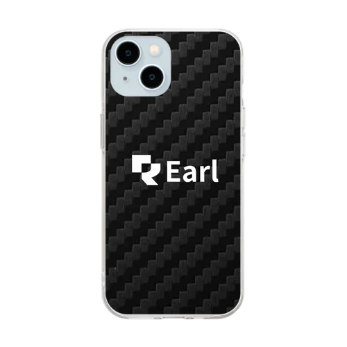 Earlカーボンロゴ Soft Clear Smartphone Case