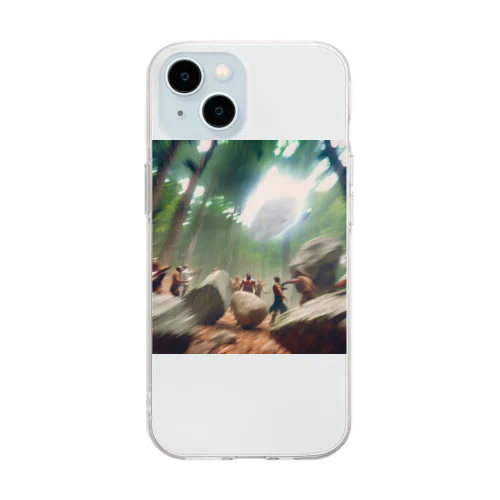 ジャングルで Soft Clear Smartphone Case