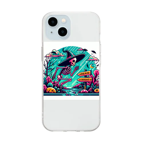 骸骨紳士シリーズ　雨ニモマケズ、風ニモマケズ Soft Clear Smartphone Case